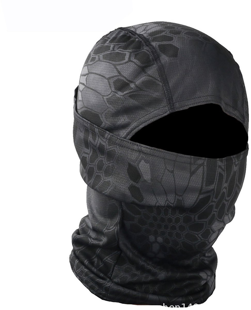 Zonne Balaclava met UV-bescherming – Volledige Hoofd- en Nekbedekking – Voor Fietsen Skiën Motorrijden & Hardlopen – Unisex Sportmasker onder Helm Zwart