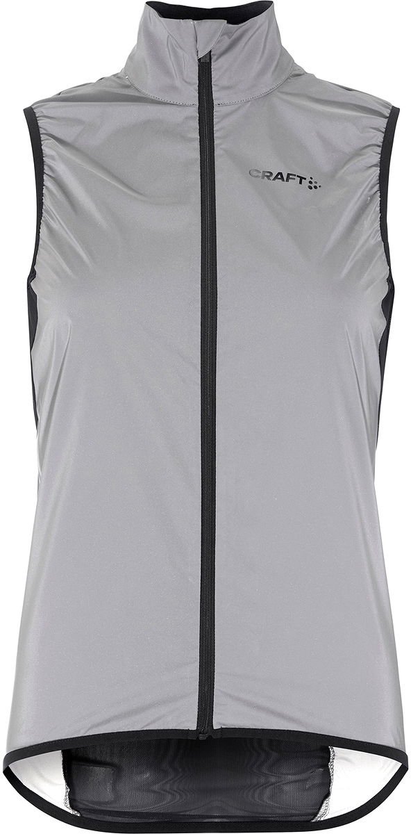 Craft Adv Essence Lumen Mouwloos Fietswindjack Dames - Zilver Reflecterend | Maat: M