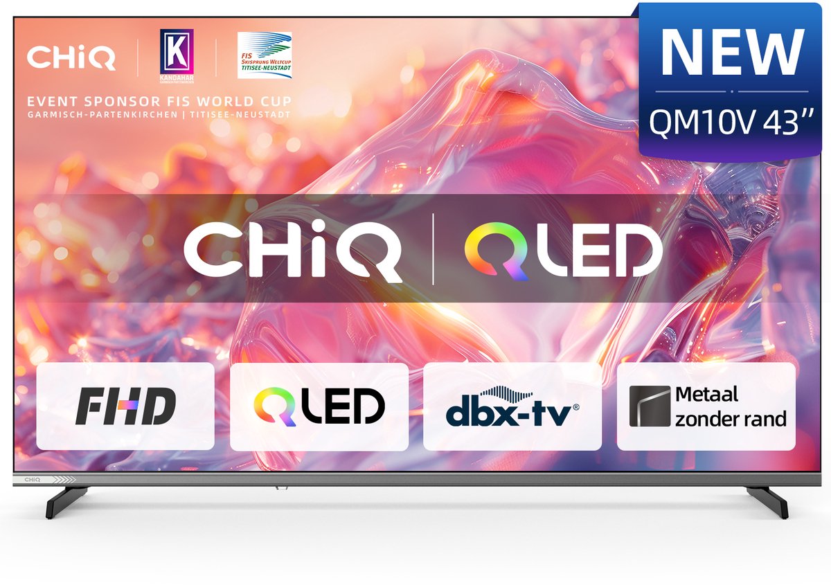 CHiQ L43QM10V Smart TV 43 Inch QLED Pro met Dolby Audio - CHiQ - €239,99