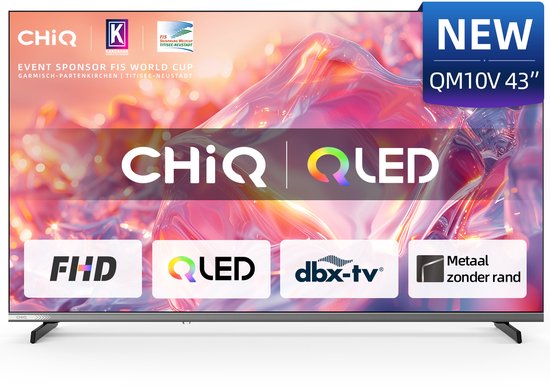 CHiQ L43QM10V Smart TV 43 Inch QLED Pro met Dolby Audio - CHiQ - €239,99