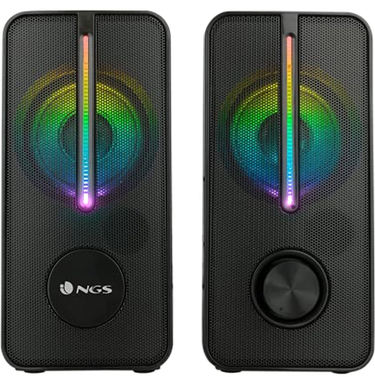 Gamingluidsprekers met RGB-verlichting en USB-aansluiting - 12 watt vermogen