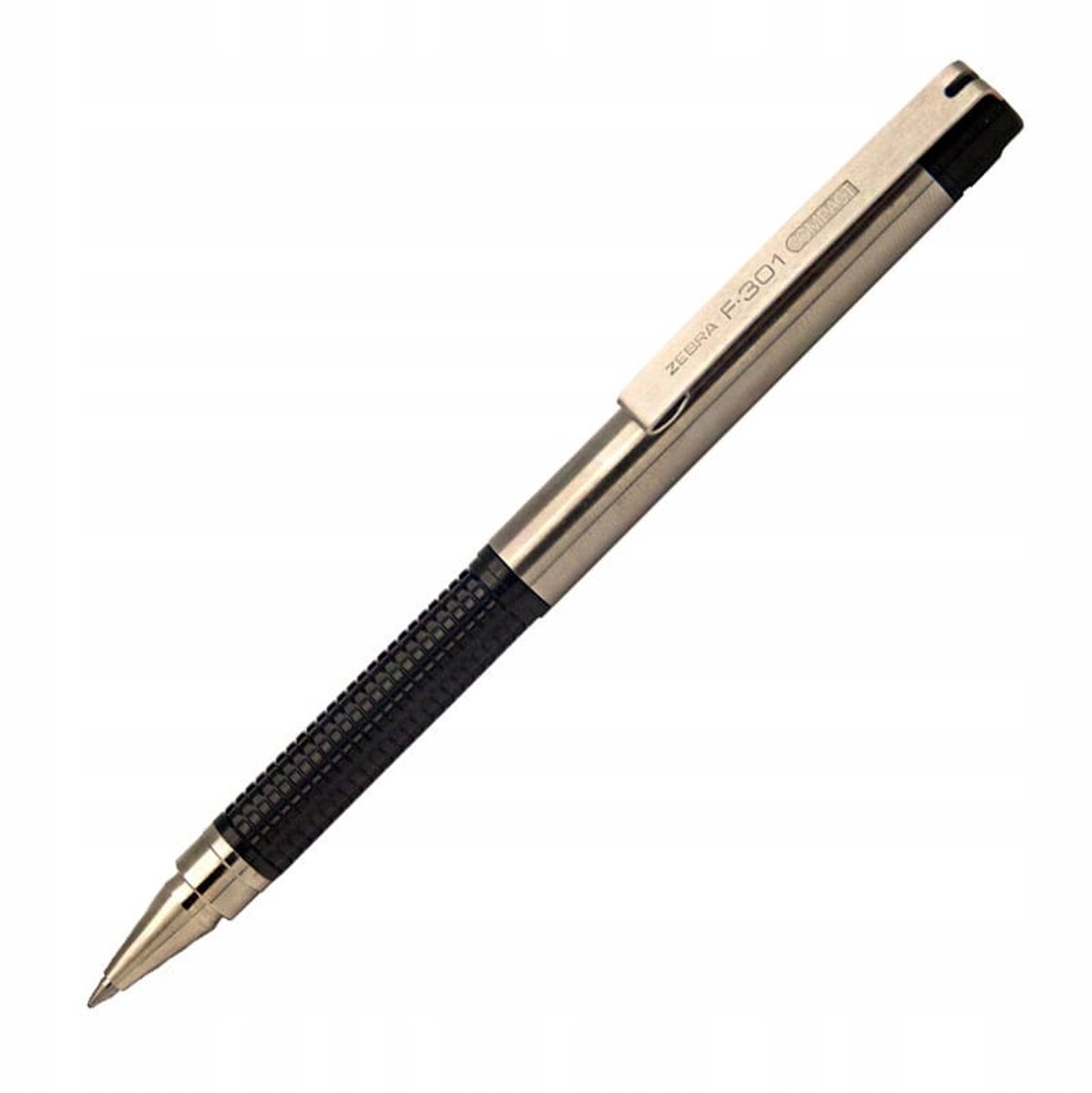 Zebra F-301 Compacte Blauwe Pen 0.25mm - Roestvrij Staal