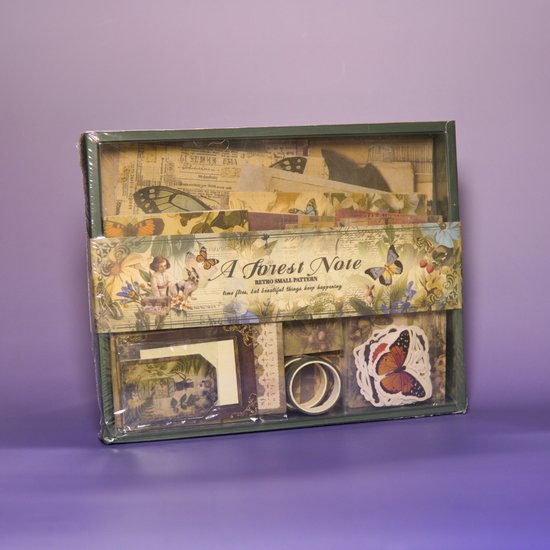 Forest Stationary Set - Dagboek - Stickers - Scrapbooking - Journaling Set - Stickerboek Volwassenen - 201 stuks