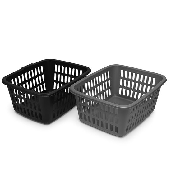 Set van 3 wasmanden (H52 cm) Cocon Wit - Badkamer decoratie