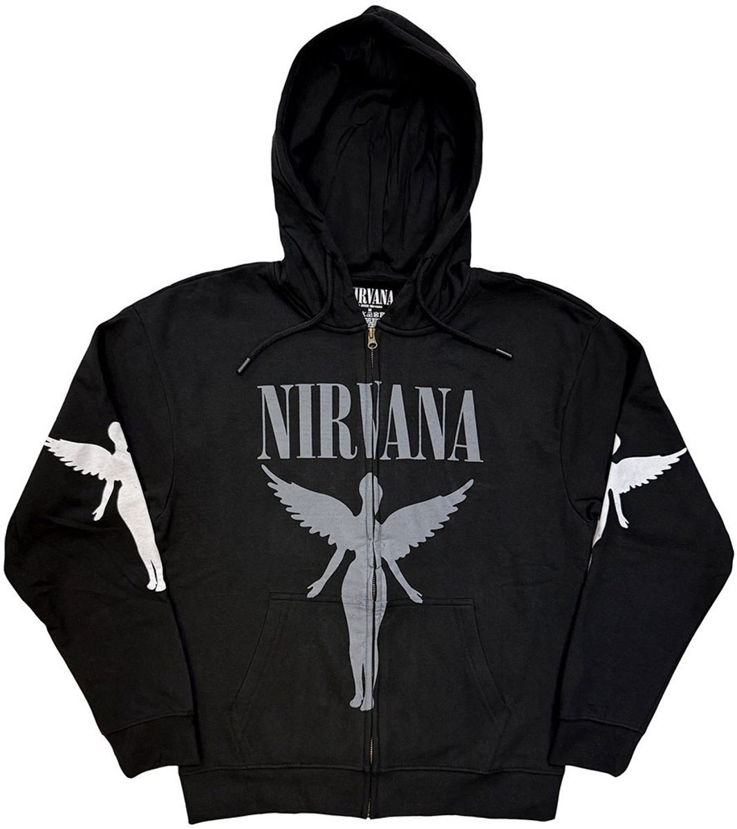 Nirvana - In Utero Mono Vest met capuchon - M - Grijs