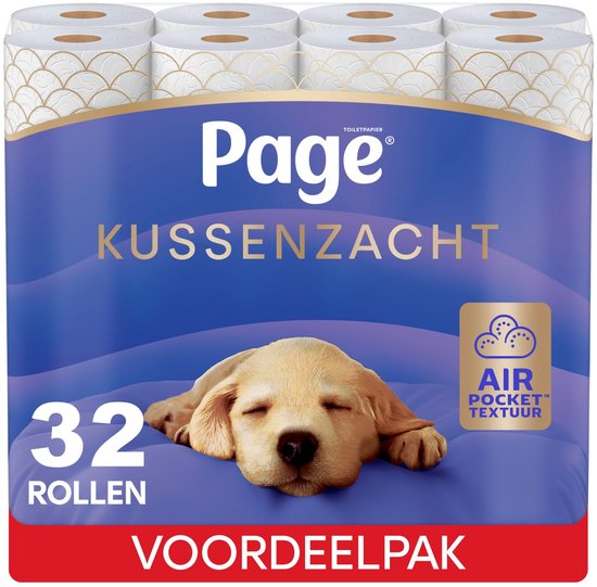 Page® toiletpapier - Kussenzacht wc papier - 32 rollen - Ultiem comfort - Voordeelverpakking