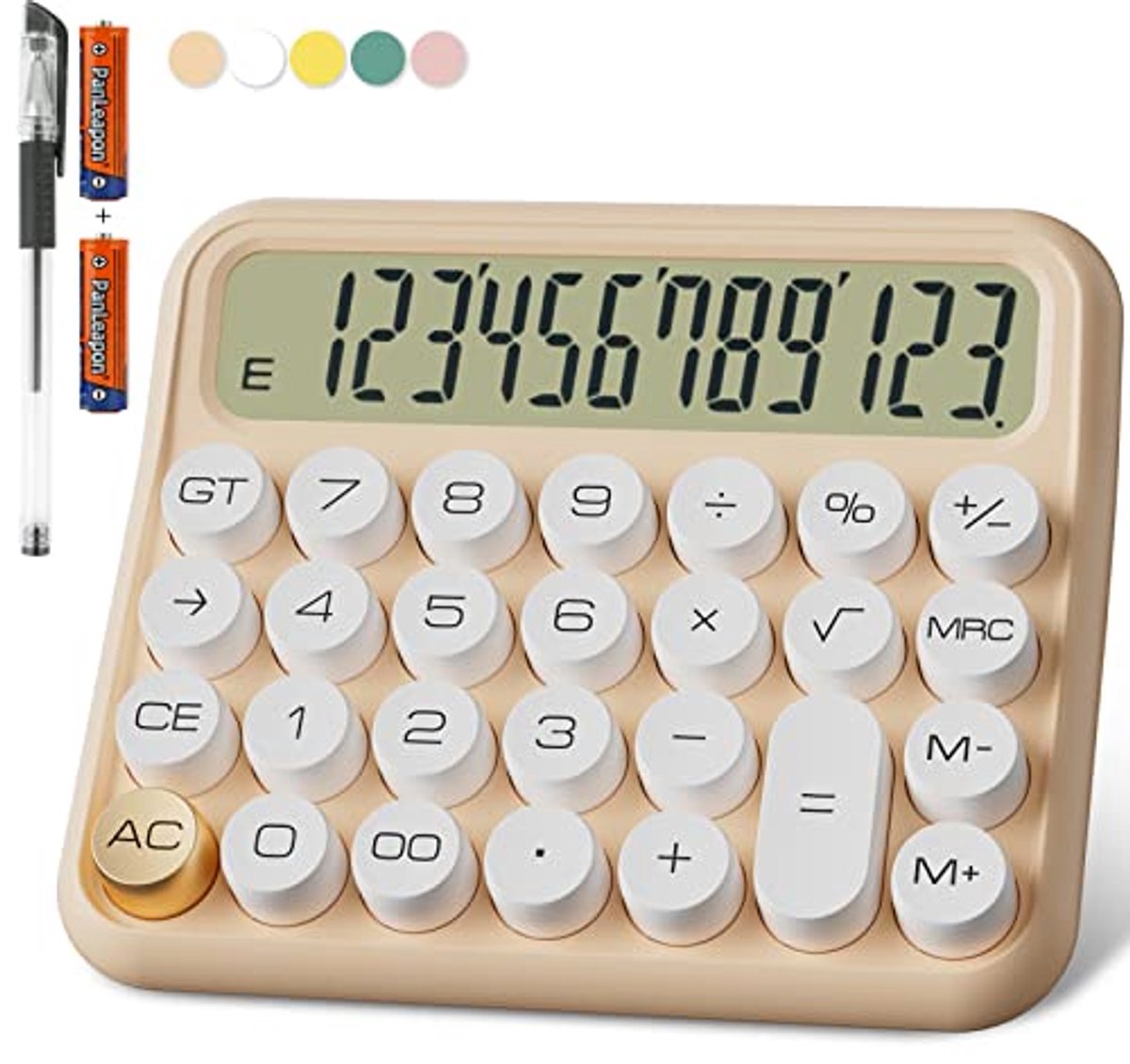 Grote 12 Cijfer Schoolcalculator met Batterij en Groot Display