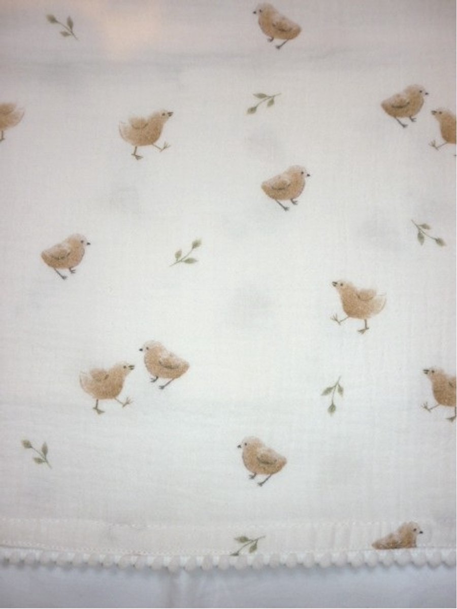 Oogappel Kuikens Cottonsoft Ledikantlaken 100x150 cm-Offwhite-Beige