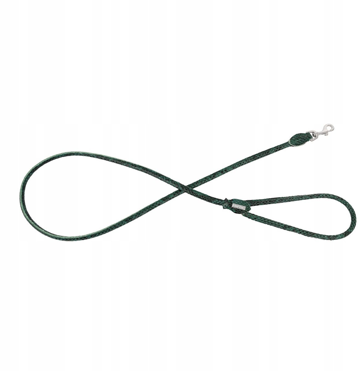 Barry King Serpente Ronde Leren Hondenketting Groen 8mm/120cm