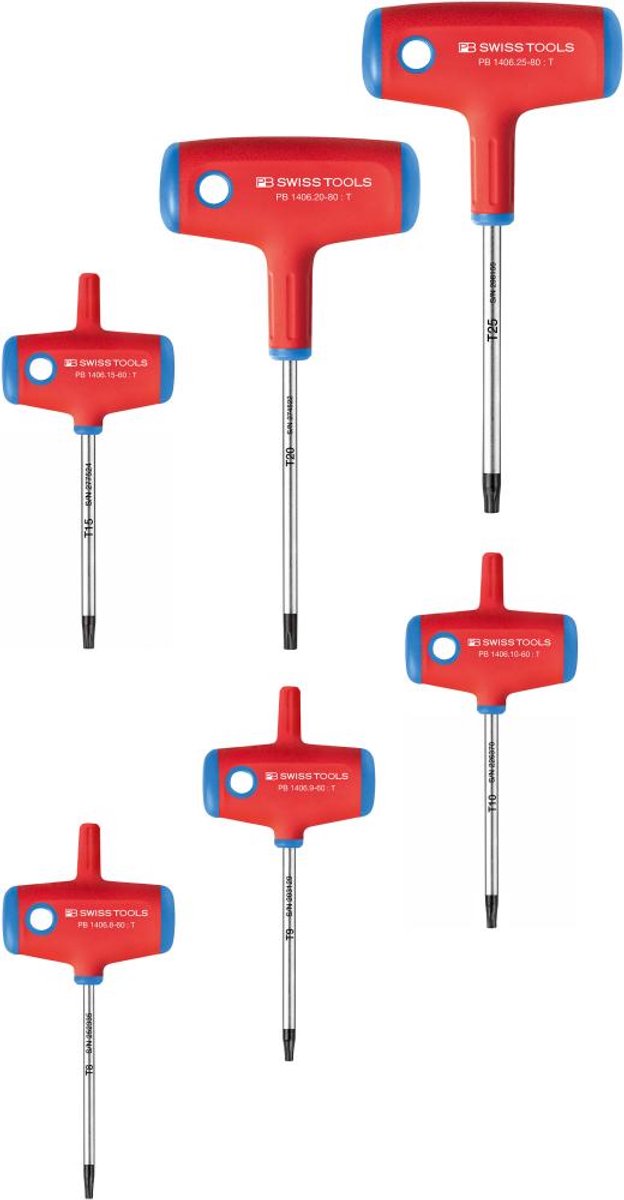 PB Swiss Tools TORX Schroevendraaierset 6-delig T8-T25