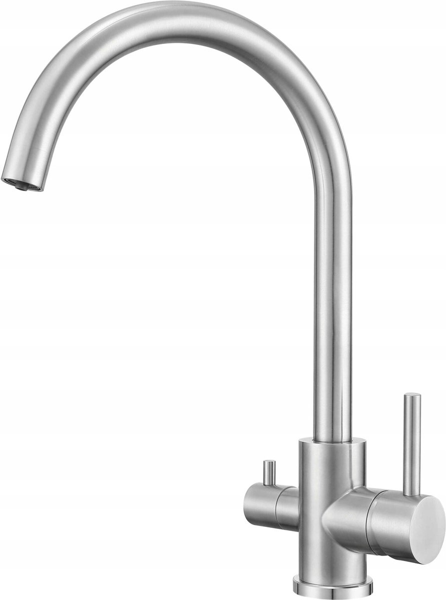 Kraan Keuken 3-Weg Filter Rvs Geborsteld Staal 35cm
