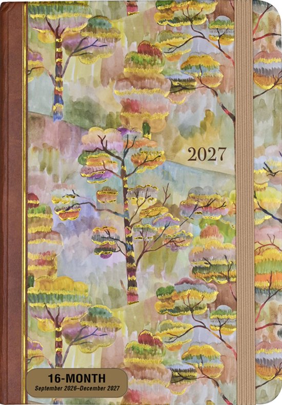 Watercolor Treescape 16 Maanden Agenda 2027