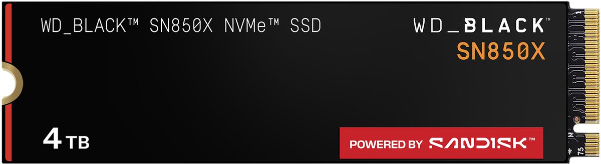 WD Black SN850X 4TB NVMe zonder Heatsink