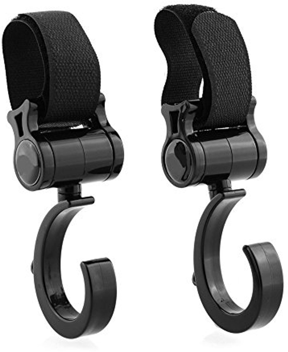 2 Stuks Kinderwagen Haken voor Luiertassen en Tassen - Antislip Kinderwagenclips voor Babywagens - Duurzaam en Flexibel