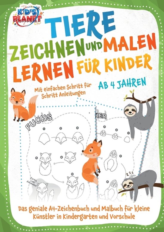 Tiere zeichnen und malen lernen für Kinder ab 4 Jahren - Mi ... - cover