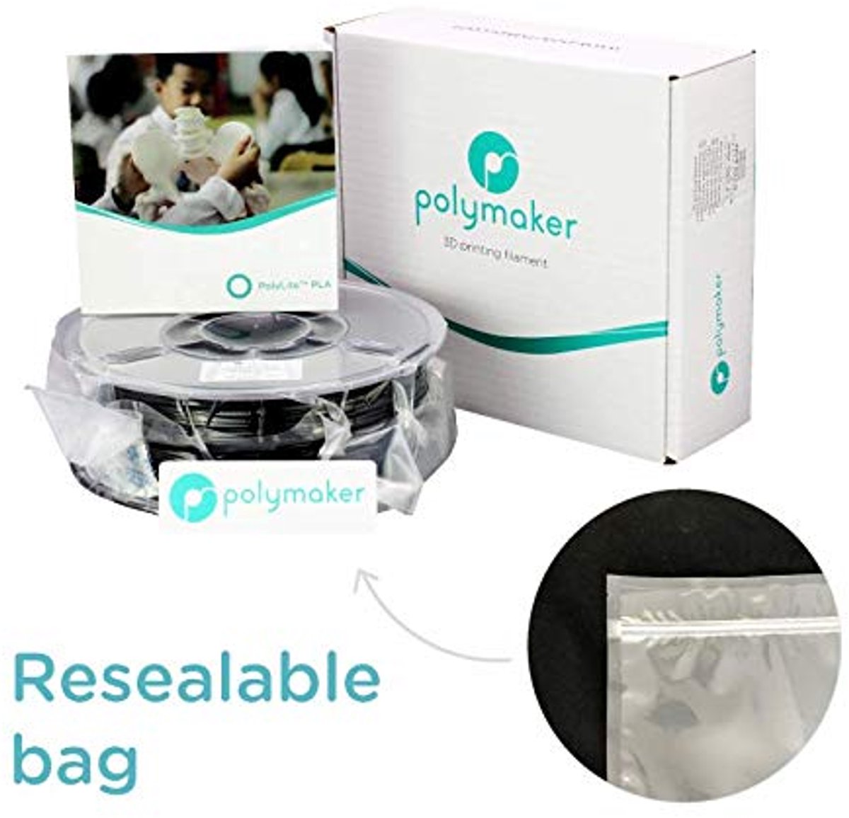 Polylite PLA Filament True White 1.75mm - Hoogwaardige 3D Printing Filament
