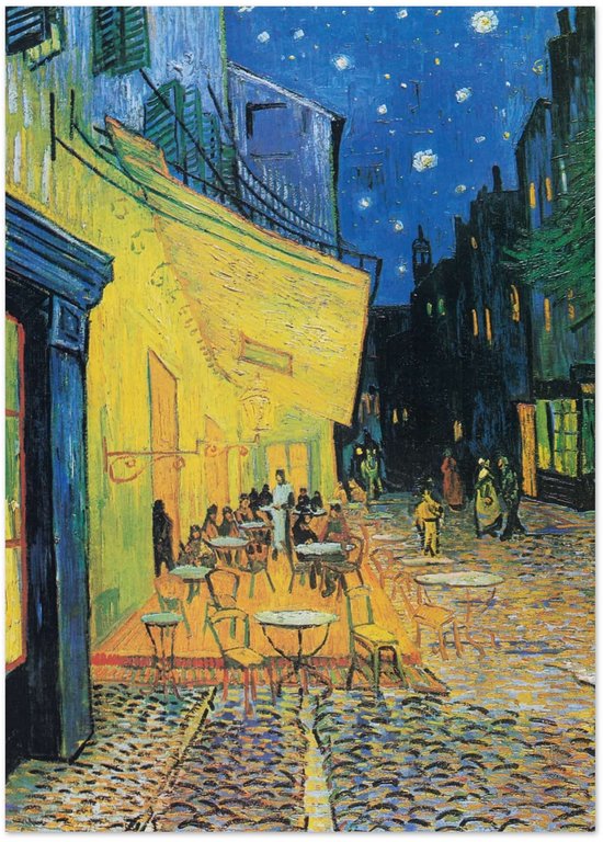 Affiche Vincent van Gogh - Terrasse de café la nuit - 50x70 cm - Décoration Salon - Décoration Chambre - Décoration - Décoration murale - Décoration murale Salon - Décoration murale Chambre - Décoration murale - Décoration murale Salon
