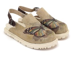GOBY Dames Muiltjes – Monarch Butterfly Design – Handgemaakt – 38