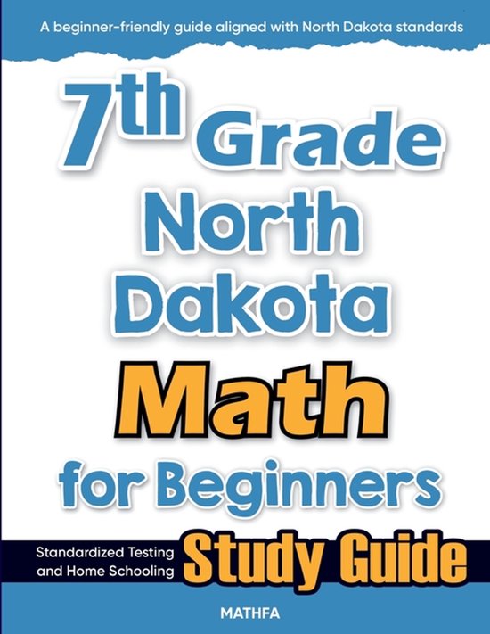 7th Grade North Dakota Math for Beginners - cover