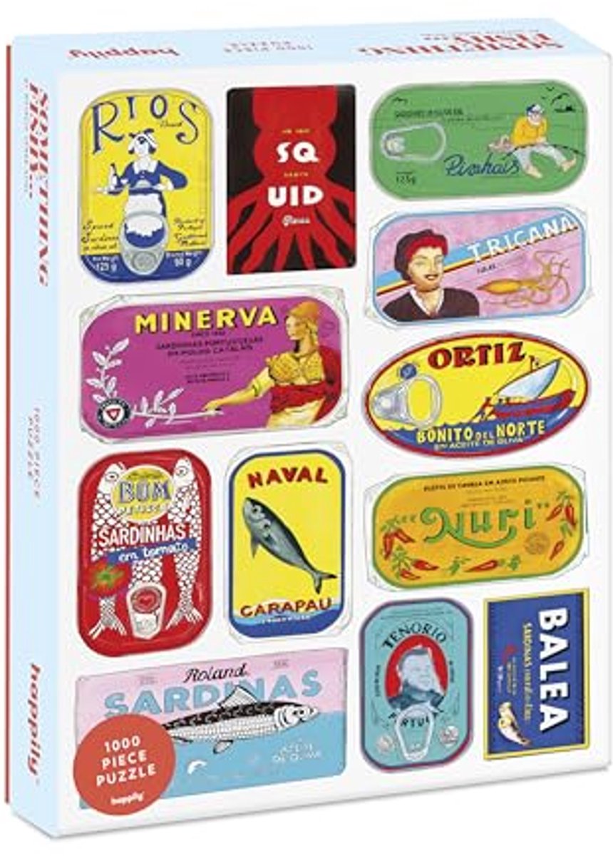 Moderne 1000 stukjes legpuzzel met zeevruchten illustraties voor volwassenen - Duurzaam en gerecycled