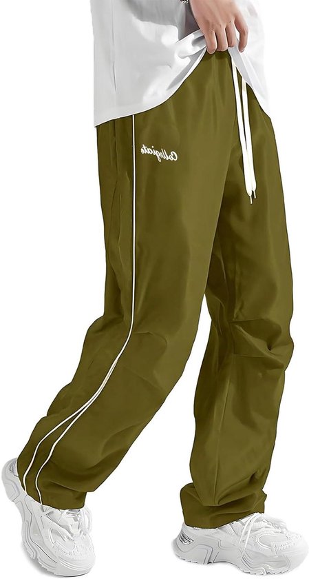 Halfword Cargo joggingbroek sport heren vrije tijd broek trainingspak losse pasvorm zakken hardlopen, Zwart, L