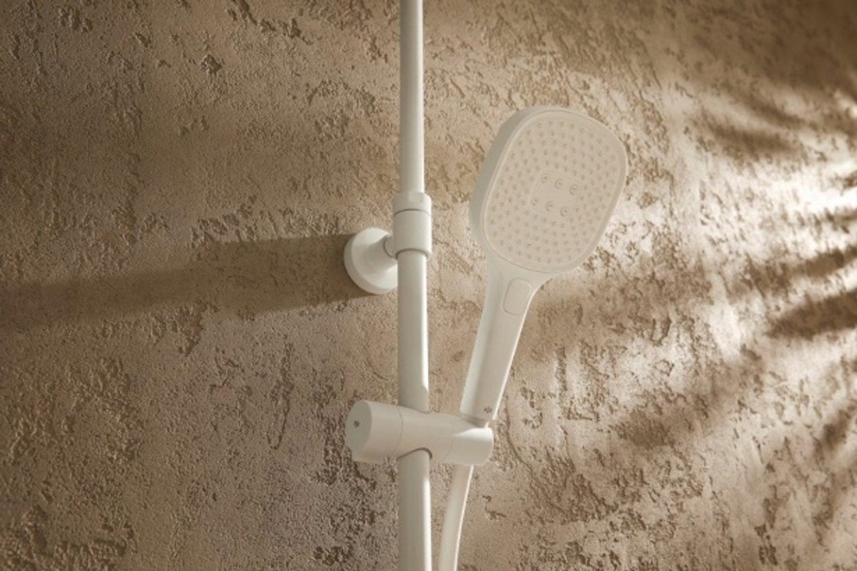 KFA Malaga Doucheset Thermostatisch Wit - Wandmontage