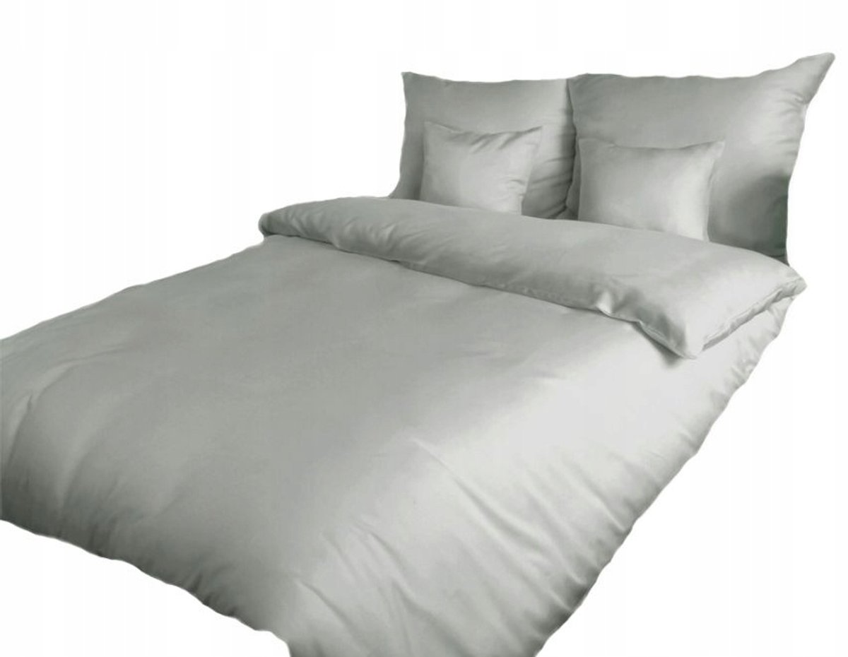 Luxe Katoen Satijn Beddengoed Set 200x220 Grijs