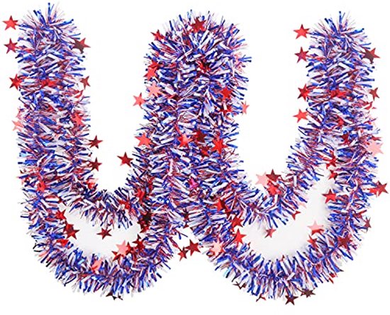 Patriottische klatergoud slinger voor 4 juli en Memorial Day