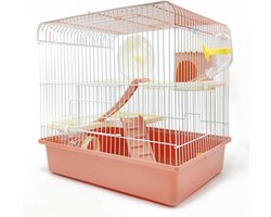 DailySupplies® Hamsterkooi met Hamsterspeelgoed - Rattenkooi - Hamster Kooi met 3 Verdiepingen - 34L x 25W x 33H CM
