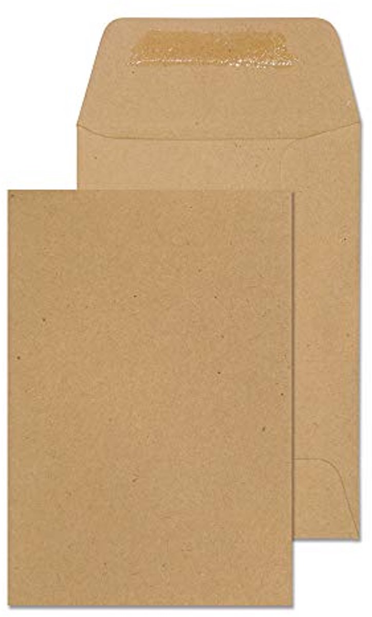 Gegomde Enveloppen 98x67 mm 80 g/m² - Verpakking van 1000