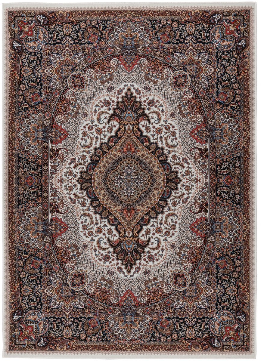 Muratap Dunya Isfahan Klassiek Vloerkleed Crème/Multi- 80x150 CM