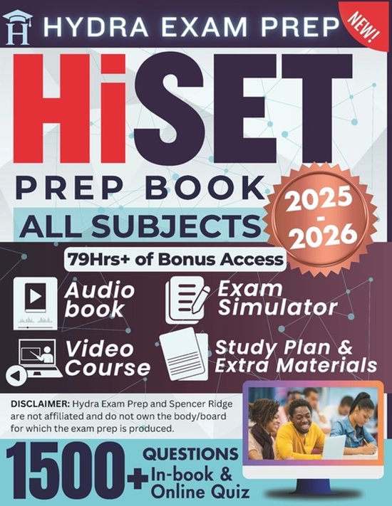 HiSET Prep Book 2025-2026 All Subjects - cover