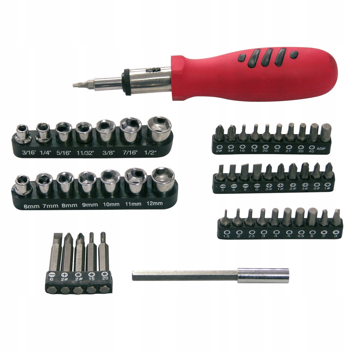 Mega Schroevendraaierset met Bits en Doppen - 52 Delen