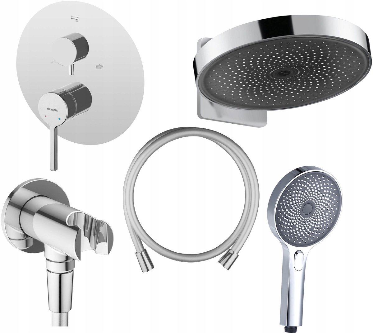 Oltens Rann Doucheset Inbouw met Regendouche & Handdouche Chroom
