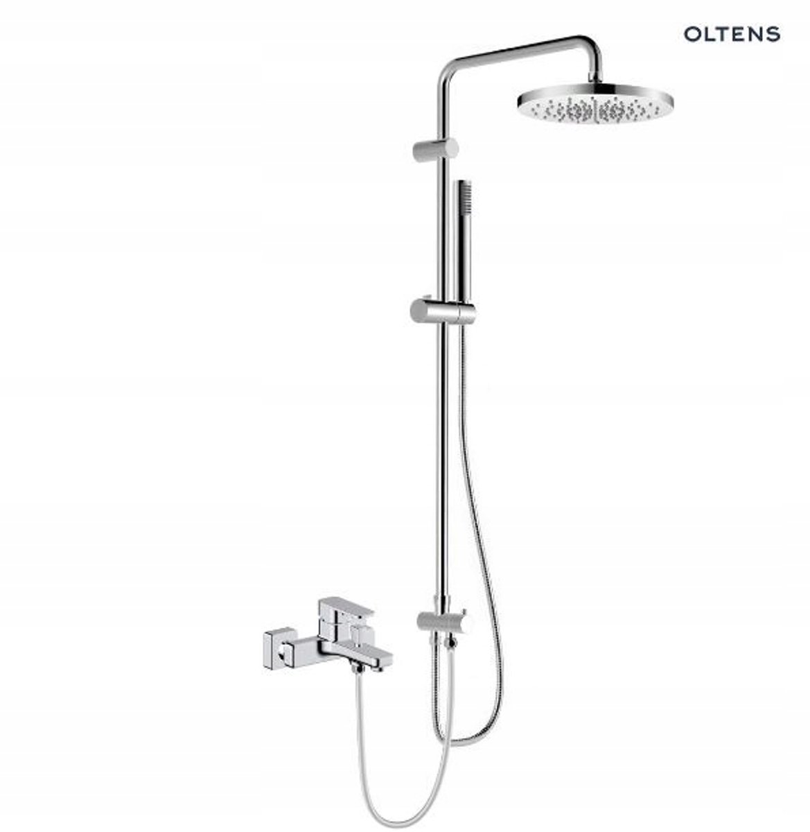 Oltens Hadsel Douche-Badkraan Set met 25cm Douchekop, Chroom