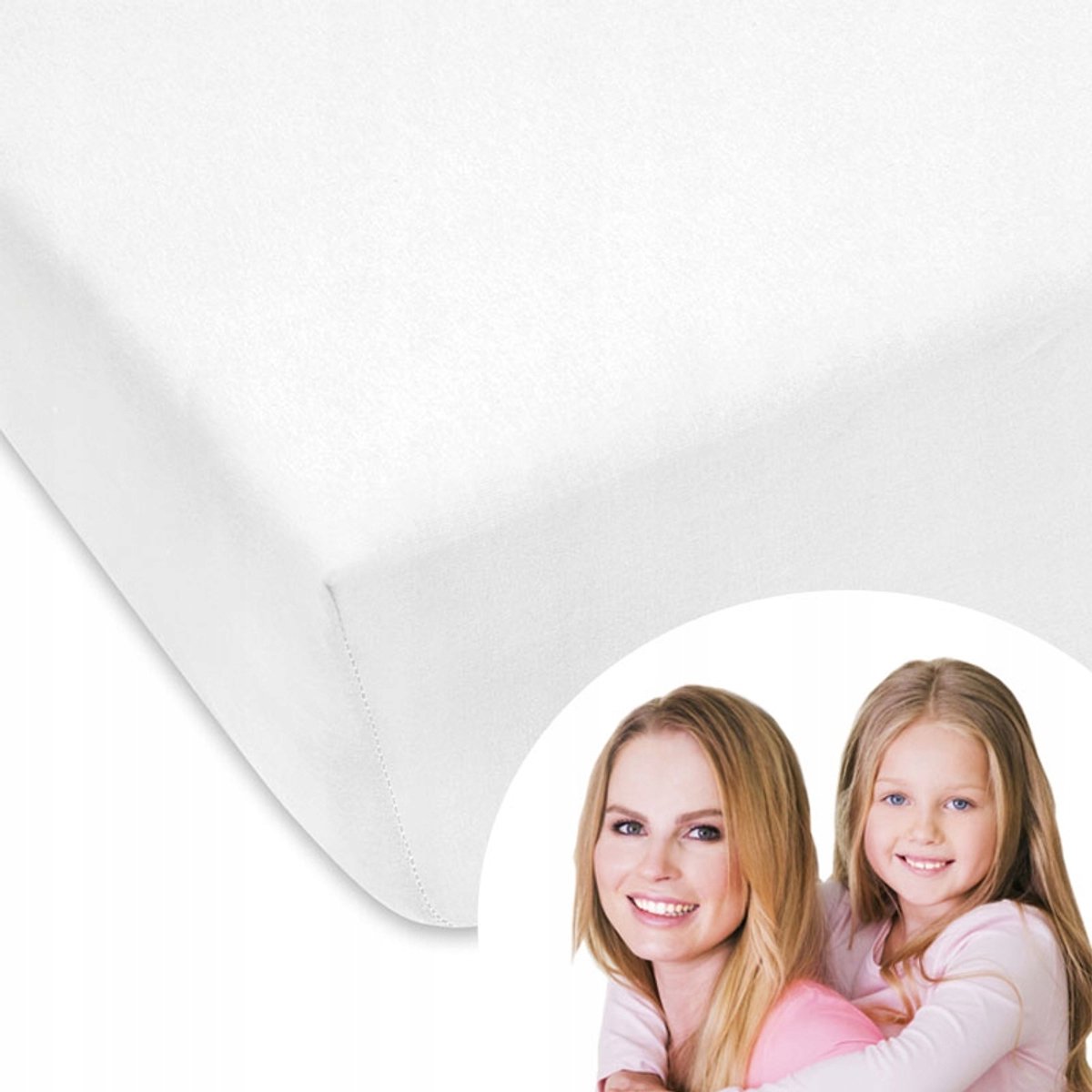 Jersey Hoeslaken Katoen 100x200 cm - Wit, Zacht & geschikt