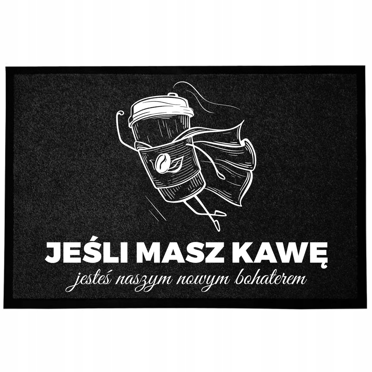Grappige zwarte deurmat met tekst, 40x60cm, antislip