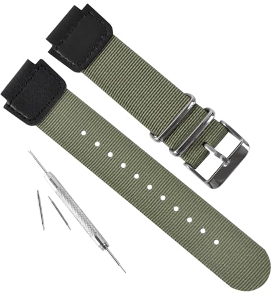 Premium nylon smartwatchband 18mm geschikt voor verschillende Casio-modellen