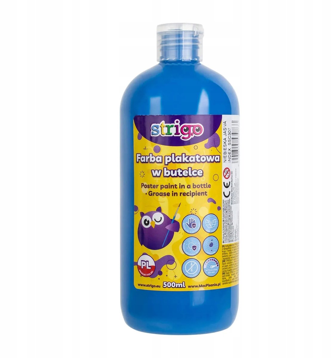 STRIGO Plakkaatverf lichtblauw 500 ml