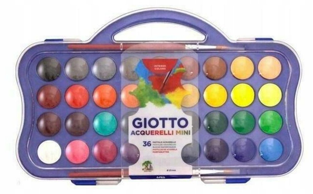 Giotto Aquarel Verf - 36 Levendige Kleuren in Handige Palet