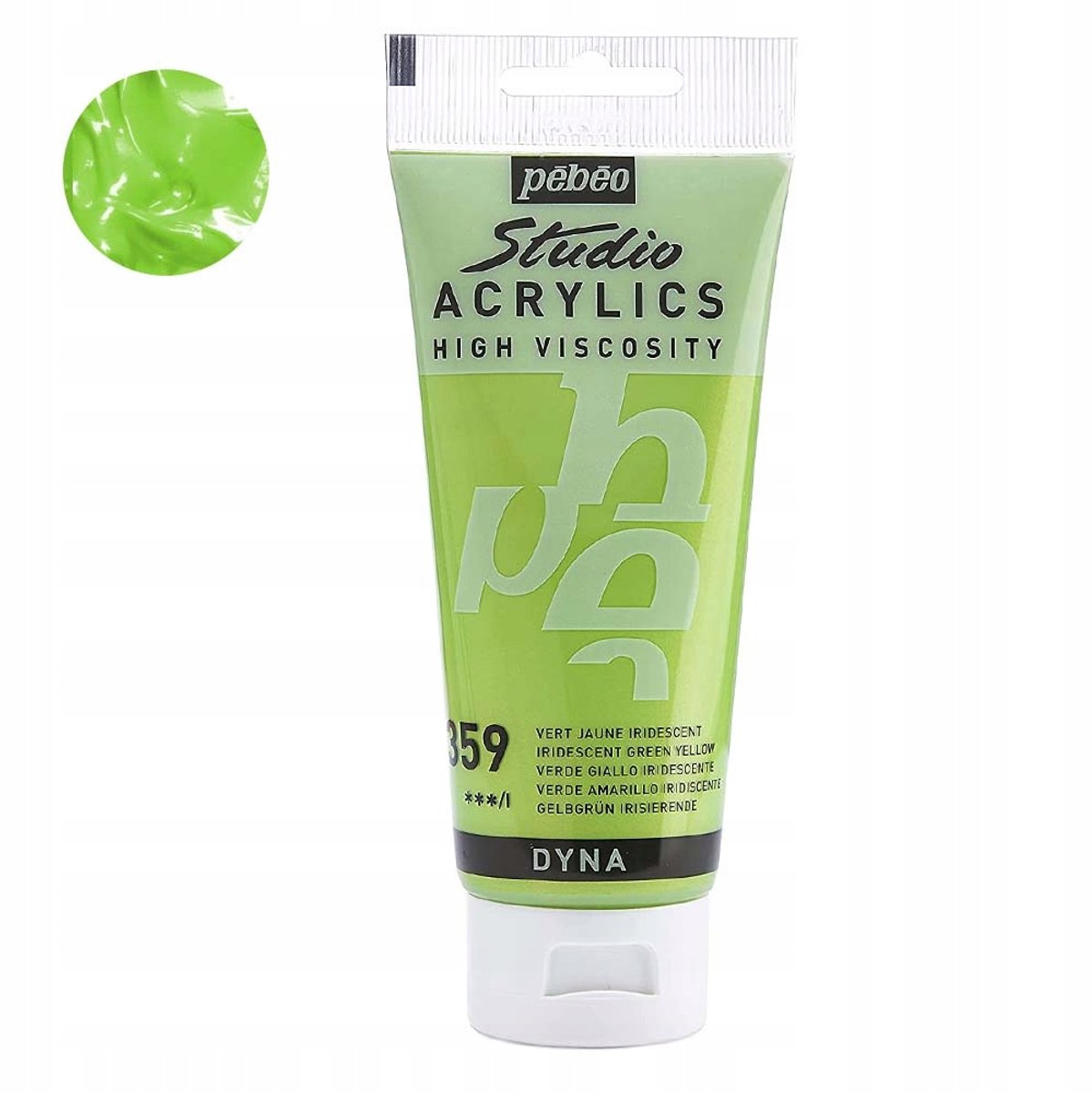 Pebeo Studio Acryl Verf 100ml - Iriserend Groen Geel