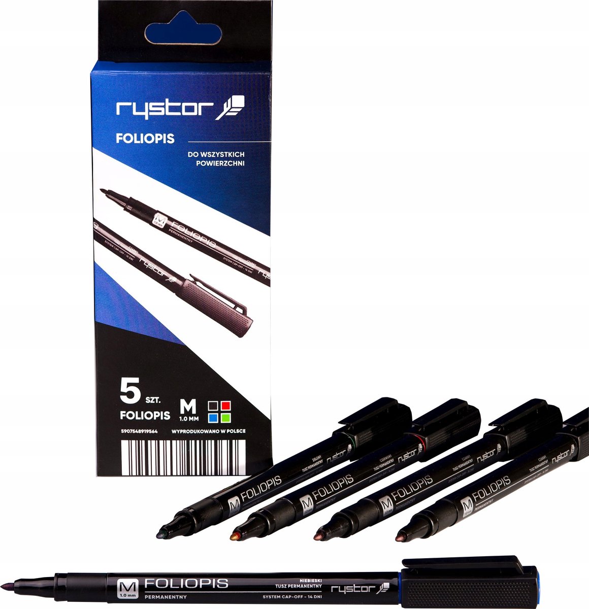 Rystor Permanente Markers Set - 5 stuks - Mix kleuren