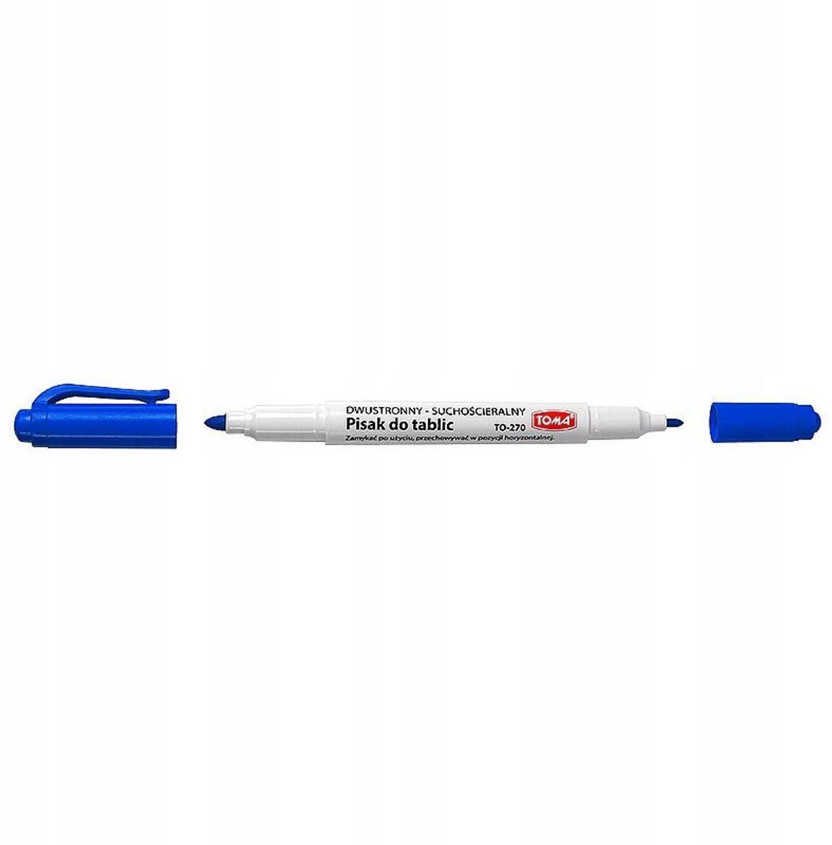 Toma TO270 dubbelzijdige whiteboardmarker blauw
