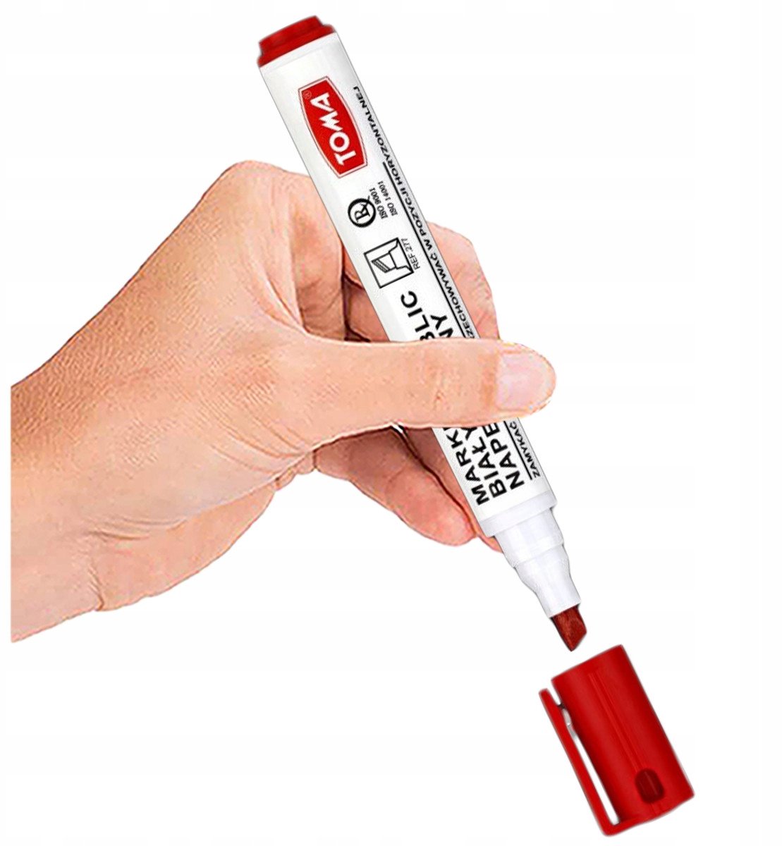 Rode Wisser Marker met Afgeschuinde Punt voor Whiteboard