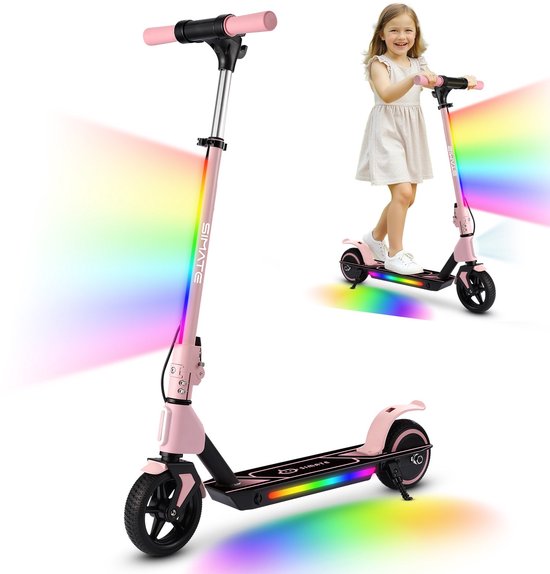 Elektrische kinderstep 130W 14 km/u opvouwbaar verstelbaar 34-39 inch 6,5″ wielen 8 km bereik SIMATE S2 PRO