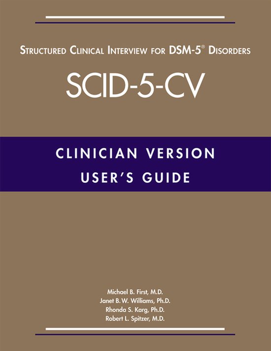 User's Guide For The SCID-5-CV Structured Clinical Interview ... - cover