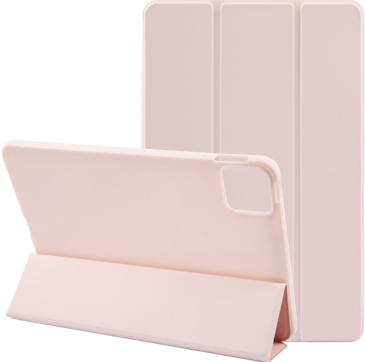 Mobigear Tablethoes geschikt voor Apple iPad Pro 11 Inch (2025) Hoes TPU,Kunstleer | Mobigear Tri-Fold Gel Bookcase - Roze