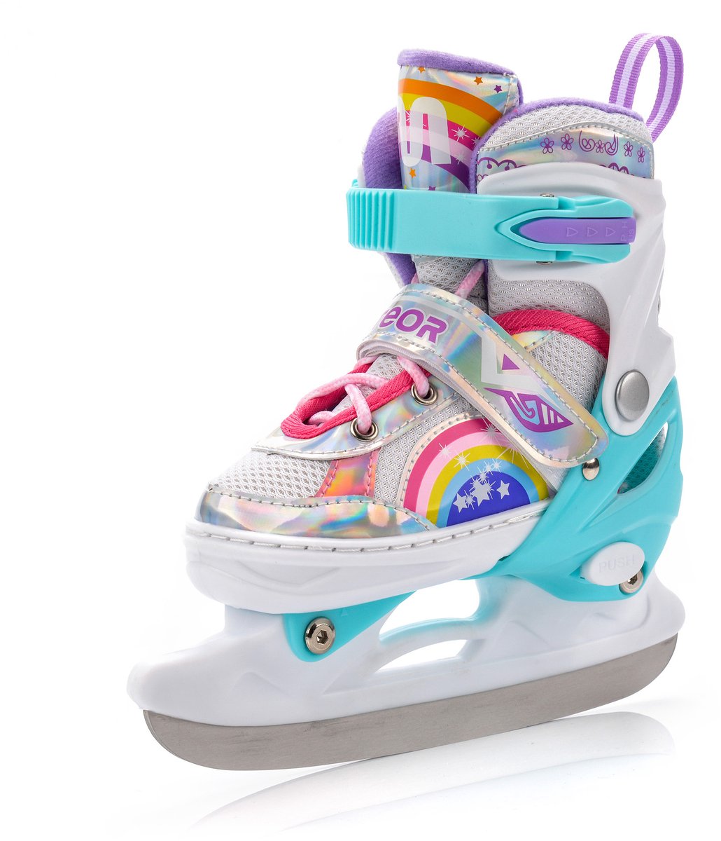 Meteor Rainbow – Inline Skates 4in1 – S 30-33 – Skeelers met schaatsen en rolschaatsen – Verstelbaar