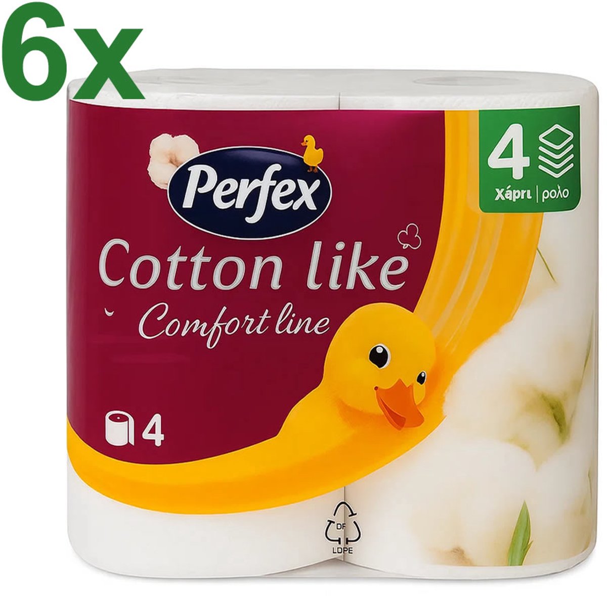 Perfex Toiletpapier Cotton Like – 3-laags – 24 rollen – 135 vellen per rol | Voordeelverpakking