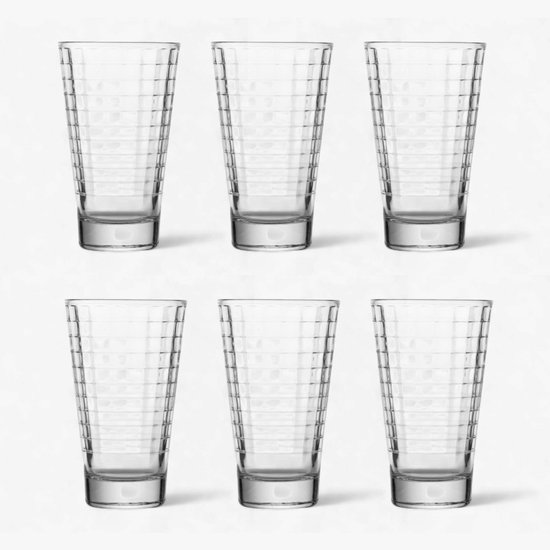 Drinkglazen - 315ml/31,5cl - (6 Stuks) - Drinkglas - Limonadeglazen - Glas - Hoogwaardige kwaliteit - Glazenset - Drinkglazen - Cocktailglazen